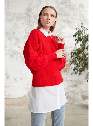 Red - Knit Sweaters - InStyle