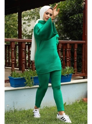 Green - Knit Suits - Bestenur