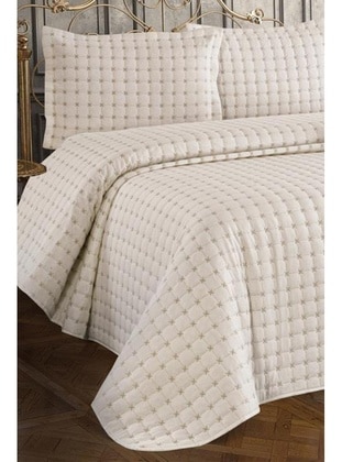 Star Double Quilted Bedspread Cream
