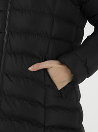 Polo Neck Puffer Jacket Black