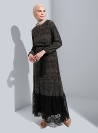 Saxe - Multi - Crew neck - Fully Lined - Modest Dress