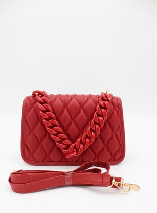 Red - Satchel -  - Shoulder Bags - Besmoda