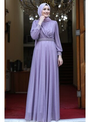 Lilac - Modest Evening Dress - Amine Hüma