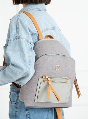 Gray - Backpack - Backpacks - Besmoda