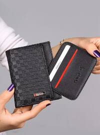 Men's Watch Belt Wallet Card Holder Keychain Gift Set Black