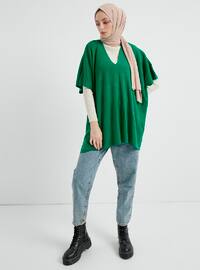 Unlined - Emerald - Knit Sweater