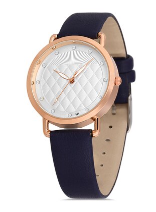Women's Watch Navy Blue With Leather Strap
