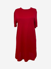 Bicycle Collar T-Shirt Red Pleated