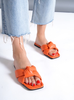 Sandal - Orange - Home Shoes - Ayakkabı Havuzu