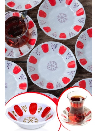 6 Piece Melamine Classic Tea Plate Set | 6 Piece Classic Coffee Tea Plate Set Melamine