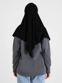 Viscose Hijab Black Instant Scarf