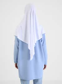Viscose Hijab White Instant Scarf