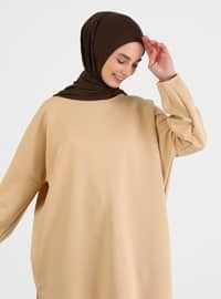 Viscose Hijab Light Brown Instant Scarf