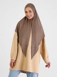 Viscose Hijab Dark Mink Instant Scarf