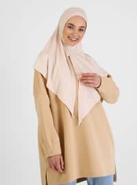 Viscose Hijab Light Beige Instant Scarf
