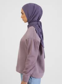 Viscose Hijab Plum Color Instant Scarf
