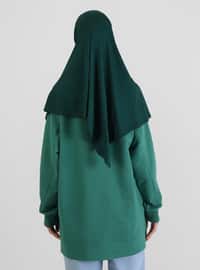 حجابات جاهزة الأخضر الزمردي