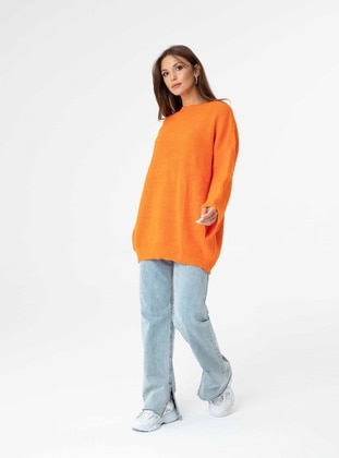 SOUL Orange Knit Tunics