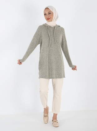 Hooded Patterned Tunic