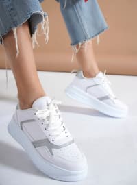 Sneakers White Silver