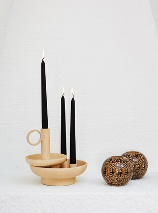 10' Candlestick Candle Black