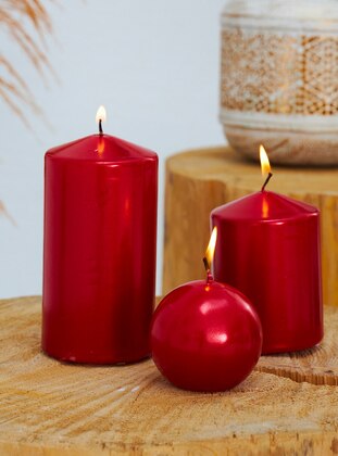 Red - Candle - GARIBANNI