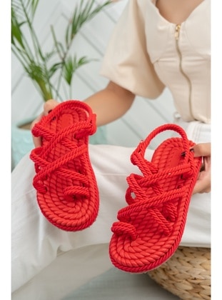 300gr - Red - Sandal - Moda Değirmeni