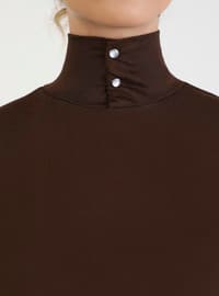 Snap Button Neck & Sleeve Cover Set - Light Brown