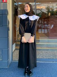 Black - Unlined - Modest Dress