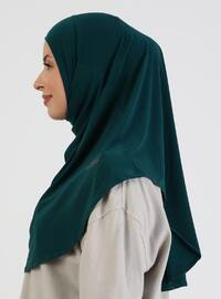 الأخضر الزمردي - من لون واحد - حجابات جاهزة