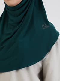 الأخضر الزمردي - من لون واحد - حجابات جاهزة
