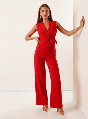 Red - Evening Jumpsuits - By Saygı