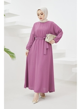 Purple - Modest Dress - Benguen