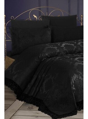 French Lace Kure Single Bedspread 2 Piece Black
