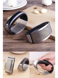 Stainless Steel Garlic Press And Grater Black
