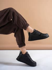 Black - - Sport - Faux Leather - Sports Shoes
