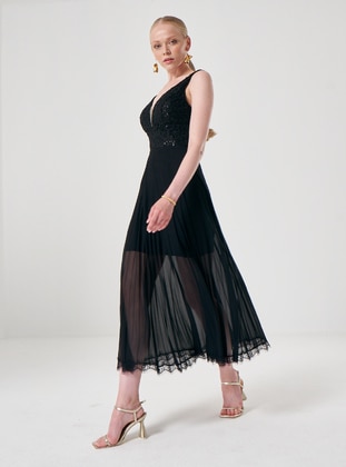 Fully Lined - Black - Evening Dresses - ESCOLL