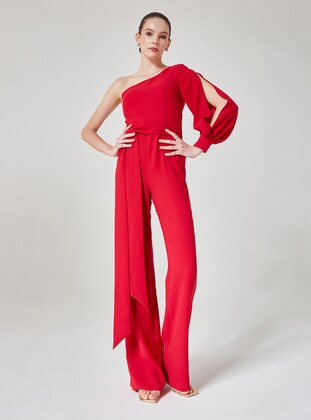 Red - Evening Jumpsuits - ESCOLL