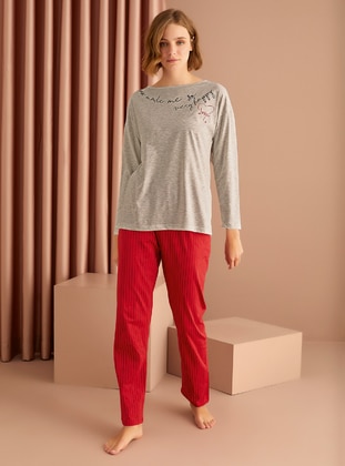 Cotton Lycra Double Pajama Set Multicolor