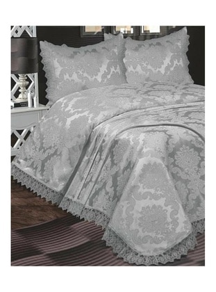 French Lace Lunox Single Bedspread Anthracite