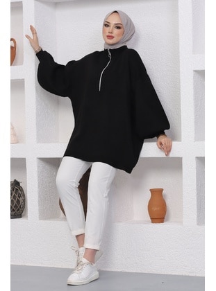 Black - Knit Tunics - In Style