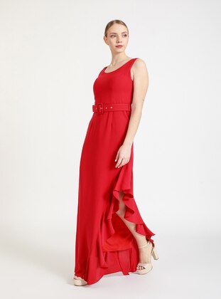 Fully Lined - Red - Evening Dresses - ESCOLL