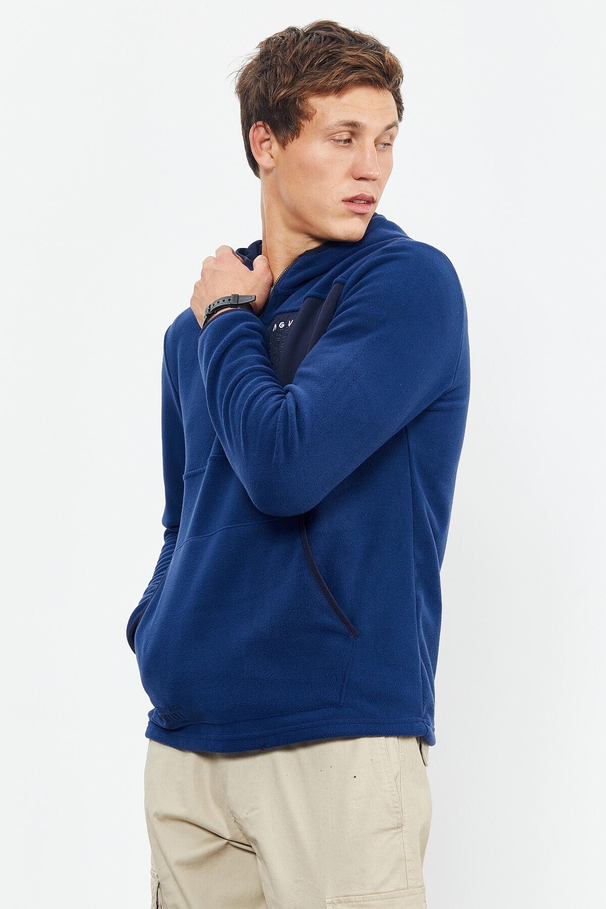 Hollister Icon Logo Full Zip Hoodie in Blue for Men