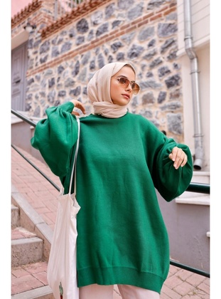 Green - Knit Tunics - Lurex Moda