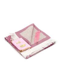 Pocket Size Velvet Yasin Book - Prayer Rug - Rosary and Transparent Boxed Mevlid Gift - Pink