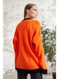 Orange - Knit Cardigan