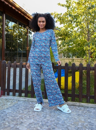 AKBENİZ Blue Pyjama Set