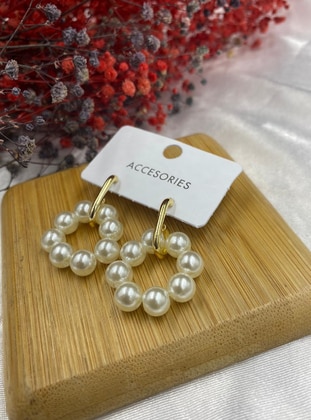 Pearl Earrings Gold Color