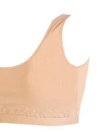 Padded Big Bustier Skin Color With Thick Straps