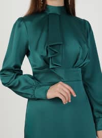 SEMRA AYDIN Emerald Modest Evening Dress